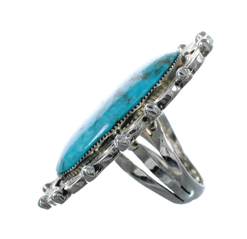 Navajo Sterling Silver And Turquoise Ring Size 7 AX126913